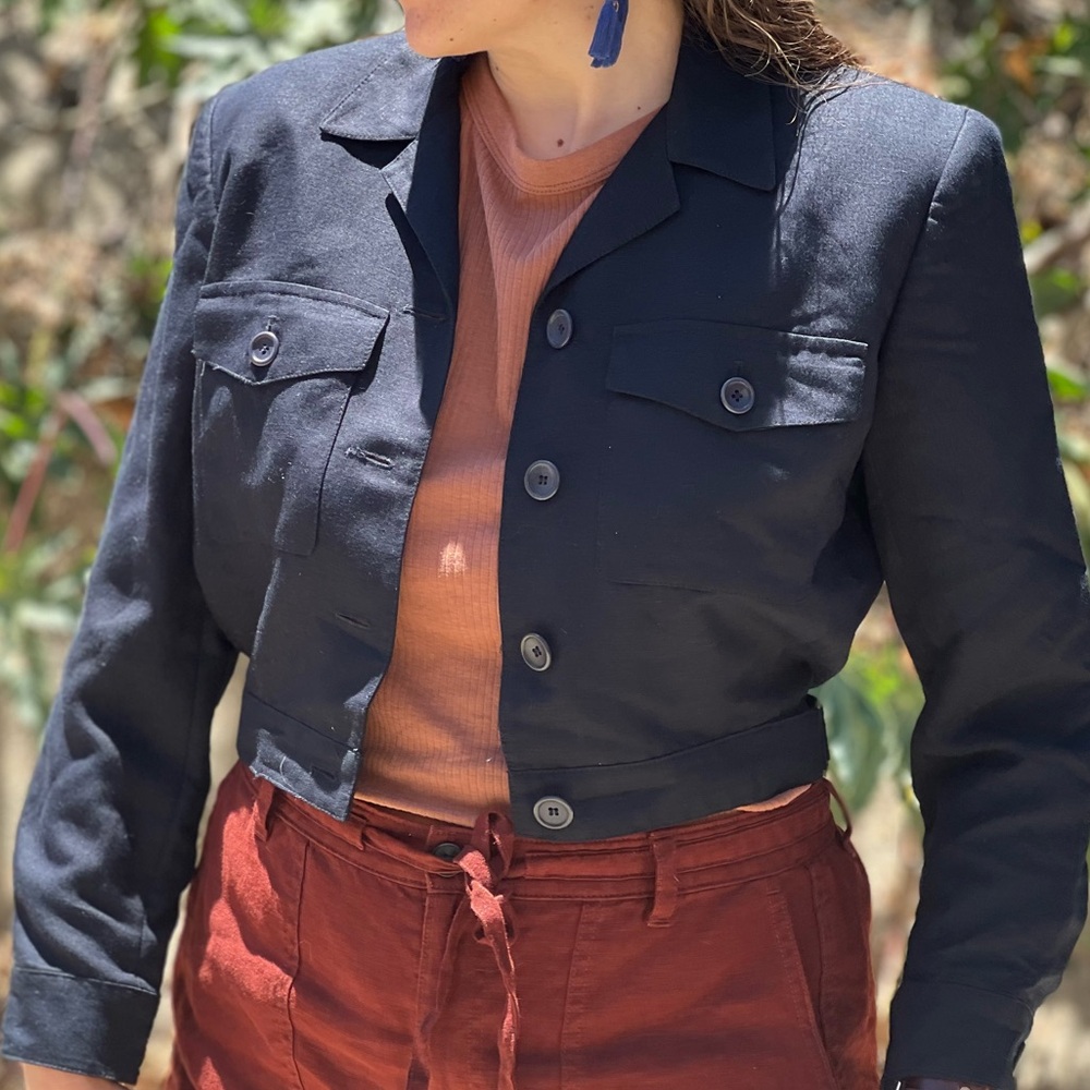 Emanuel Ungaro Black Petite Blazer